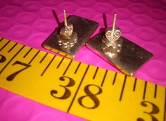 925 Sterling Silver Modernist Solid stud earrings .75 ” Style Of Lois Hill