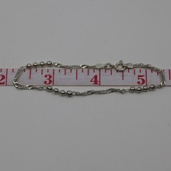 Twist Link Beaded Bracelet Sterling Silver