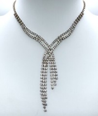 Vintage Deco Style Elegant Rhinestone Choker Sparkling Cocktail Evening
