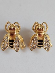 Metropolitan Museum of Art MMA Russian enamel crystal Imperial bee earrings