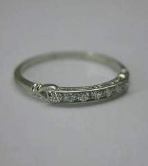 0.20Ct Art Deco Vintage Style Simulated Diamond Vintage Art Deco Wedding Band