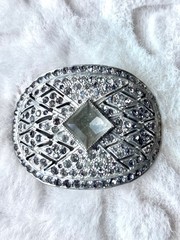 Lot of 4 Art Deco Brooch MWCA 1930s & Blue Rhinestone Buckles