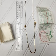 Vintage Changeable Slide Chain Necklace Gold Tone Vintage With Ball Design