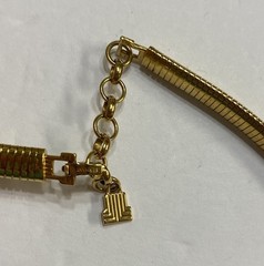 GORGEOUS SIGNED LANVIN GERMANY GOLD TONE NECKLACE AND EARRINGS AUTHENTIC