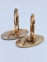 Vintage Swank Mid-Century Gold-tone Cufflinks and Tie Bar Set in Orininal Box