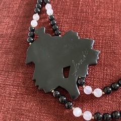 Lee Sands Mother of Pearl Parrot Double Strand Beaded Necklace Vintage 1970’s
