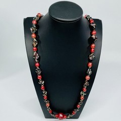 4 Vintage Costume Necklaces Varied Lengths Colors And Shapes All Wearable