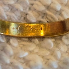 Vintage 14k Gold Band Ring- Square Shape Size 6