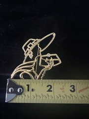Vintage JJ Jonette Lady Remington Brooch Pin Gold Tone Signed