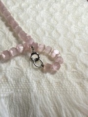 💎 VINTAGE 52″ PINK CAT’S EYE GLASS HAND-KNOTTED OPERA STRAND NECKLACE (105g) 💎