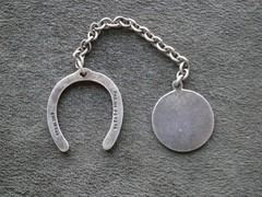 Horse Vintage Sterling Silver Lucky Horseshoe Key Chain Fob Ring Holder 8.7g