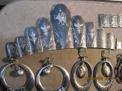 MONSTER LOT Vintage Siam Niello Sterling Necklace PinS BraceletS EARRING LQQK