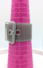 Vintage Mesh Bracelet Wide Adjustable Belt Buckle Statement Cuff