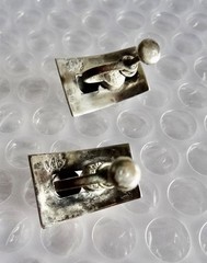 eARRINGS MEXICO STERLING SILVER VINTAGE MID CENTURY MODERNIST JEWELRY neocurio