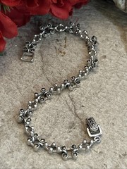 48. Vintage Delicate925 Sterling silver Marcasite Bracelet 7 1/4″, 11.7g