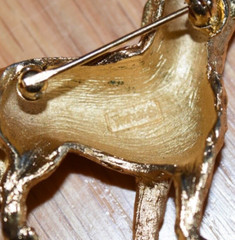 Crown Trifari Canine Collection Beagle Dog Brooch Pin Standing Labrador Figure