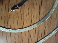 Vtg 925 Italy Sterling Silver 2.5mm Herringbone Chain 20″ Necklace