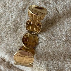 Vintage American Pennies Penny Cuff Bracelet 1970s, 2.25″ Diameter