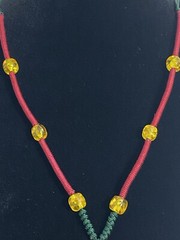Reconstituted Amber Fossil Insect Pendant Necklace Adjustable Paracord