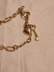 Vintage Fossil Brand Dragonfly Pendant Necklace Blue Stone Bohemian Charm Y2K