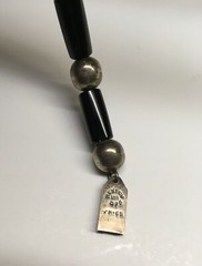 Vintage JMS Jose Marmolejo Mexico 925 Sterling Black Onyx Bracelet TM-65 Signed
