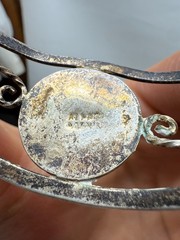 Vintage Taxco Mexican Sterling Silver Bracelet Abalone