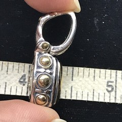 Vintage Renaissance Revival 2-Tone Black Onyx Cubic Zirconia Pendant