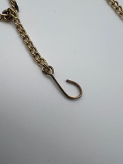 Vintage Gold Tone Rope Knot Pendant Necklace