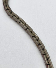 Vintage Silver Tone Box Chain Necklace, 15 In 2.5mm Spring Ring