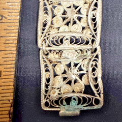 Vintage Silver Filigree Bracelet and Pendant From The 1970s / 1980s Lot of 2