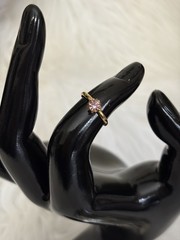 Deadstock New Old Stock Y2K Solitaire Ring Stacking Trio Hidden Adjustable Clasp