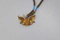 VTG late 60’s HTF Laurel Burch Necklace tian tsui inspired Butterfly bead bug