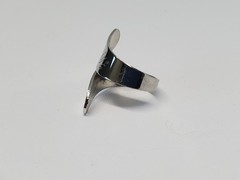 Vintage Antique Nickel Silver Wrap Ring Engraved Louise 1917 Sz 6