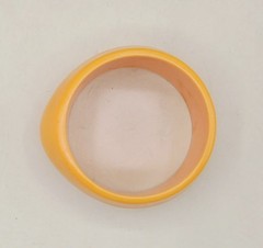 VINTAGE 80’s MOD Chunky Irregular Asymmetrical Orange Plastic Bangle Bracelet