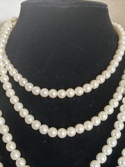 Necklaces TWO 18” Quality Faux Glass Pearl Beads. Very Good Color. Just Classic