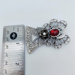Vintage Kenneth Cole Angel Brooch Silver Tone Celestial Guardian Y2K Whimsy