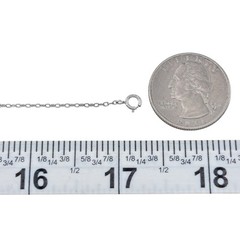 Vintage Sterling Silver 925 Cable Link Chain Necklace 15.5″-17″