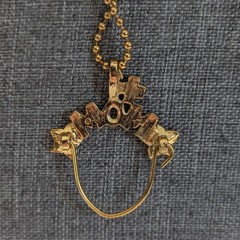 Vintage 90s Avon Gold Tone Mother’s Day #1 Mom Charm Pendant Chain Necklace