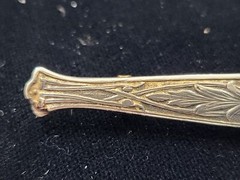 Sterling Silver (Top Only) Vintage Art Nouveau Bar Brooch Pin 4″