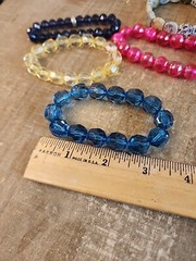 Assorted costume beaded bracelets lot of 7 stretchable jewelry fits most