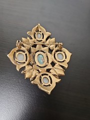 VTG 1968 Sarah Coventry Remembrance Signed Gold Tone Brooch Pin J10 EUC