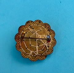 Miram Haskell Pastel Flower Brooch Thread Strung C Clasp Unsigned