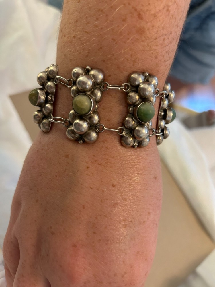 Art Nouveau/Art Deco Mexican Solid Silver Silver Bracelet