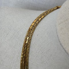 Vintage Monet Gold Tone 3-Strand Necklace Adjustable Length 16-18”