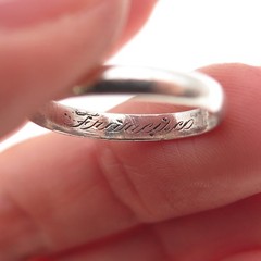 925 Sterling Antique Art Deco Engraved Classic Wedding Band Ring Size 6.75