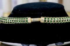 Kenneth Jay Lane 18K Gold Plated Gold Emerald Iconic Emerald Necklace