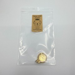 Vintage 1974 Abraham Lincoln One Cent Coin Pendant Gold Tone Twisted Rope Bezel