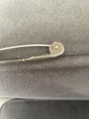 VINTAGE STERLING SILVER BABY DIAPER PIN unmarked No Brand