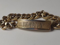 8.25 Inch Vintage Speidel Bradley ID Heavy Chain Bracelet