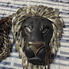 RAZZA Black Lion Pendant necklace 1968